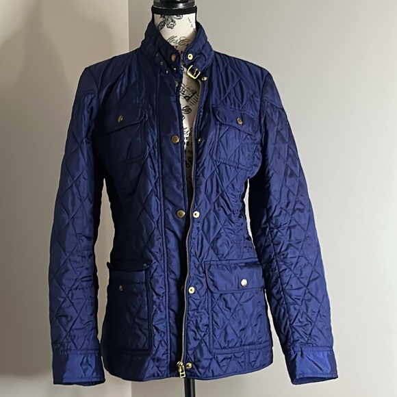 Banana Republic Blue Military Field Jacket Quilted Design - Picture 1 of 14
